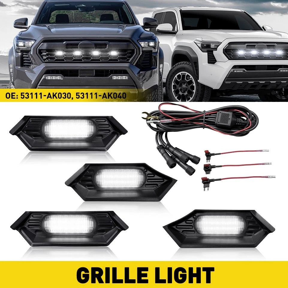 White LED Grille Lights for Toyota Tacoma TRD Off-Road (2024–2025) 53111-AK040 EV