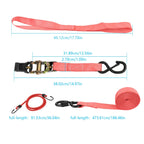Set of 4 Ratchet Tie Down Straps for Universal Use (15 FT, 2,200 LB)