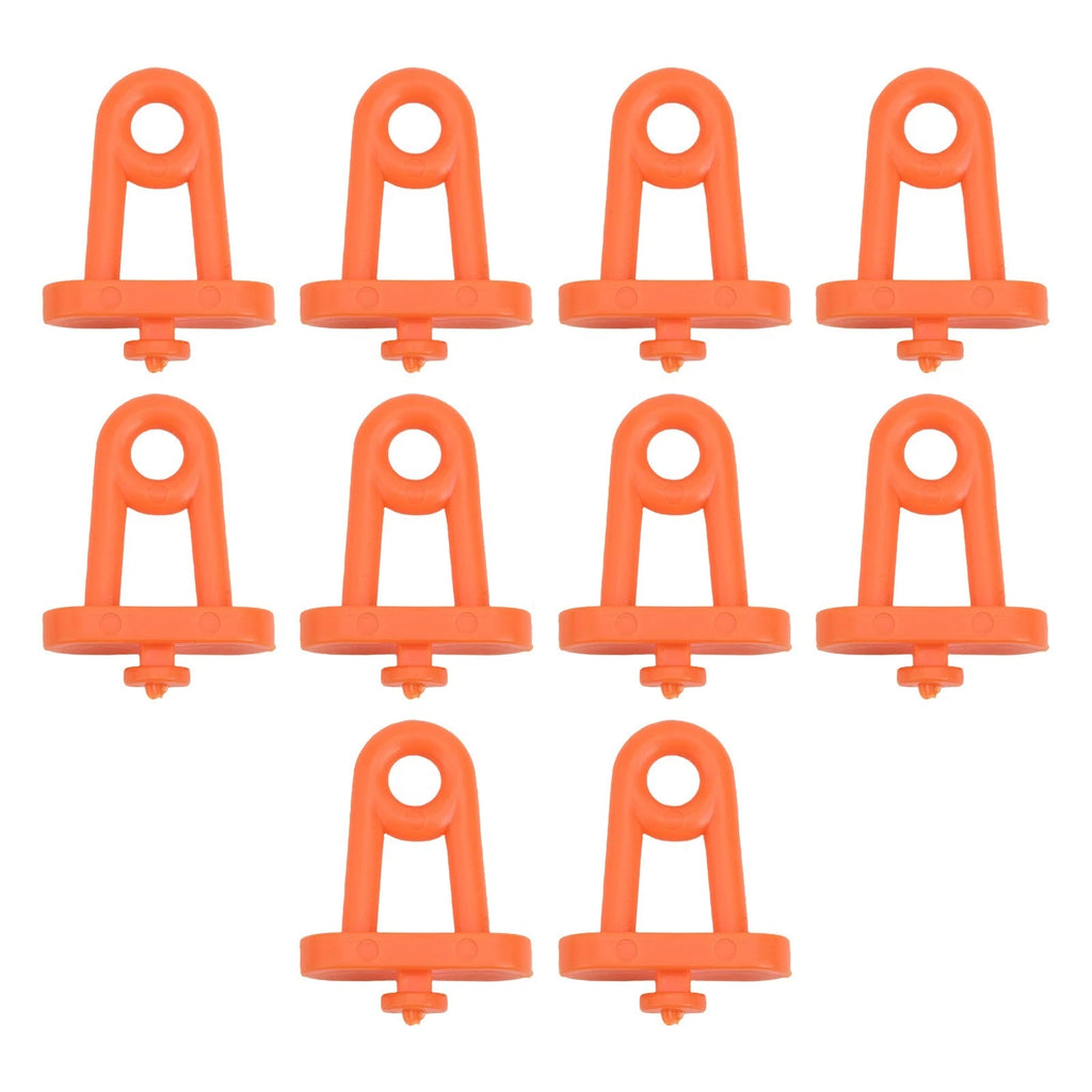 Set of 10 Orange Garage Organizer Wall Mounted Storage Hooks