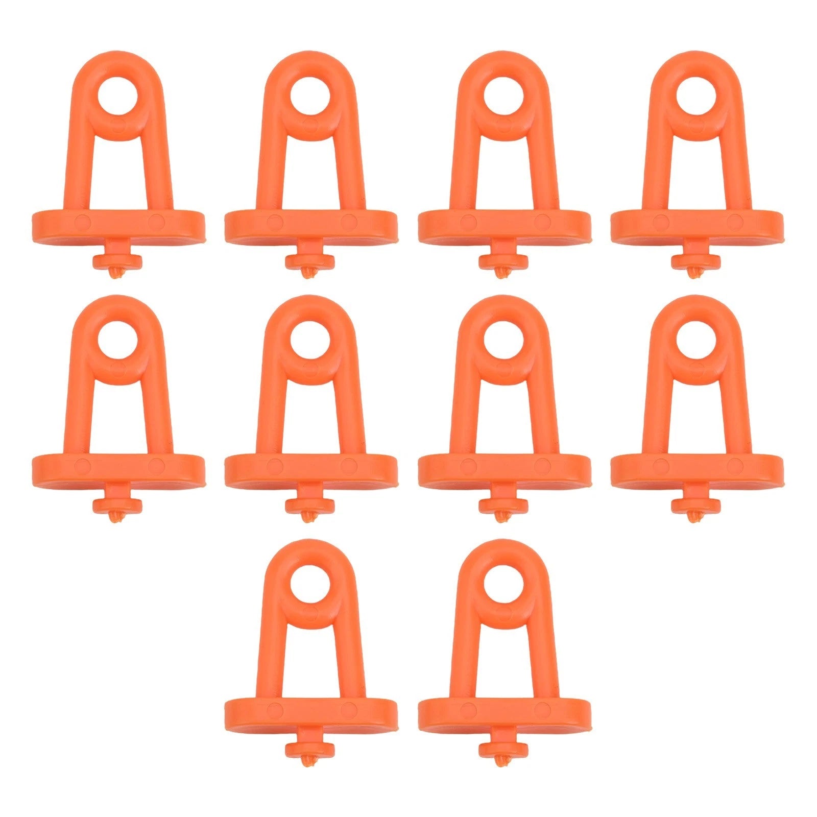 Set of 10 Orange Garage Organizer Wall Mounted Storage Hooks