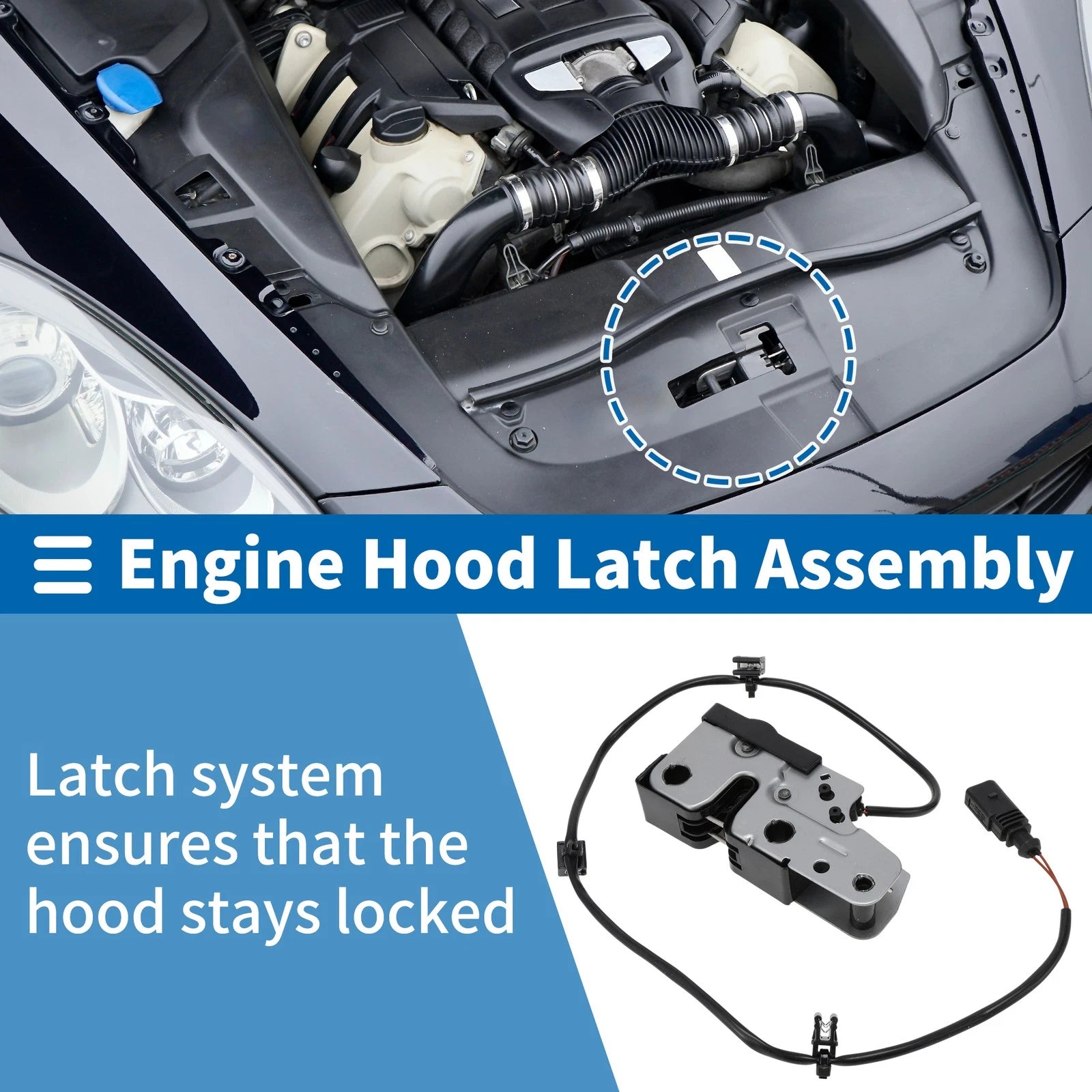 Hood Latch Assembly for Volkswagen Golf (2006–2010) No. 3CD823509