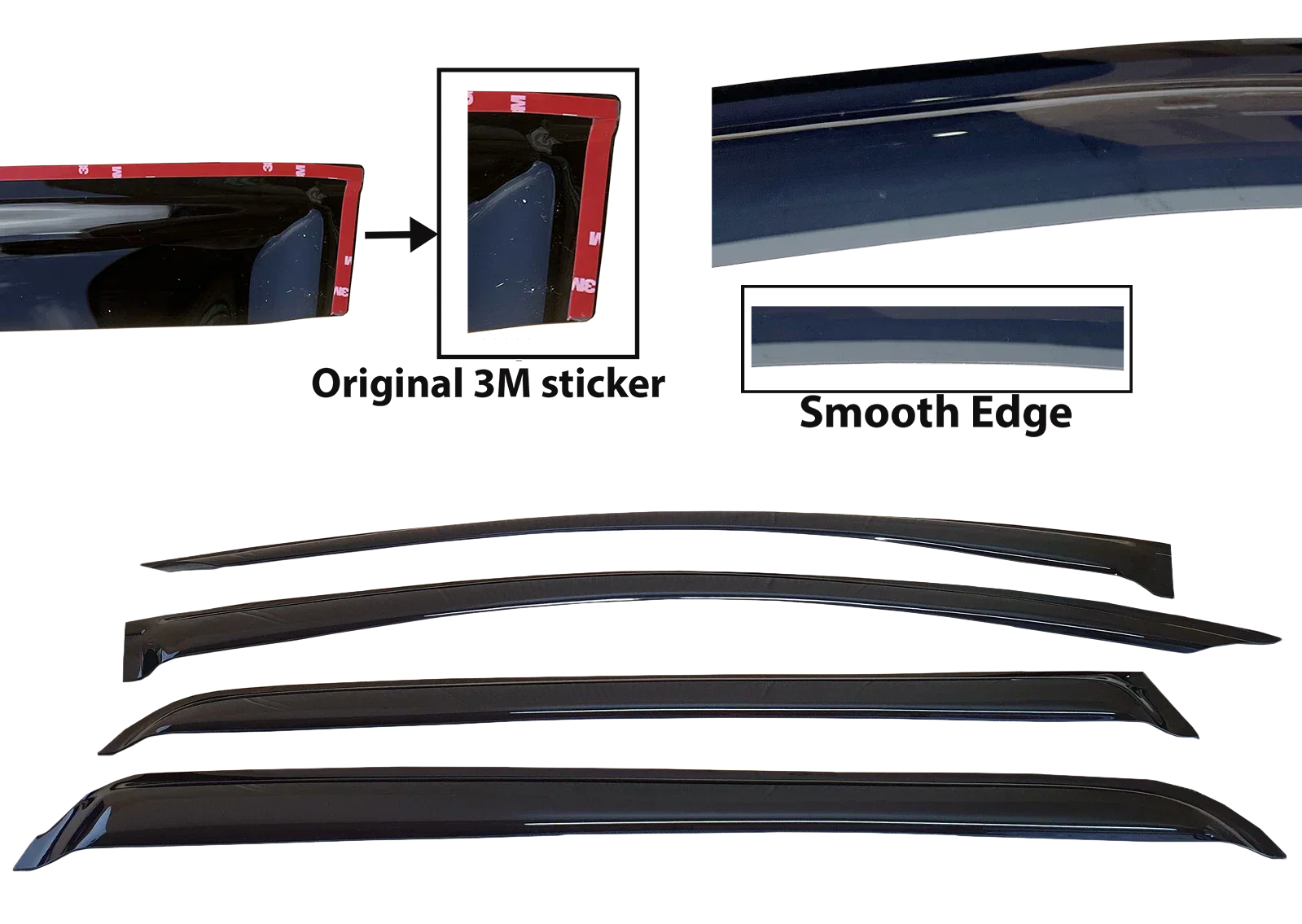 Weather shield Window visor for Ford Ranger (2011–2022)