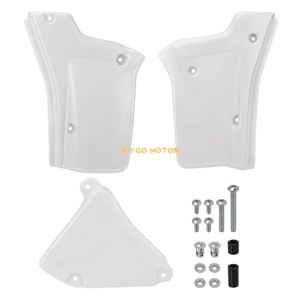 Set of 2 Side Panel Covers for Honda XR200R XR250R (1984–2002) White