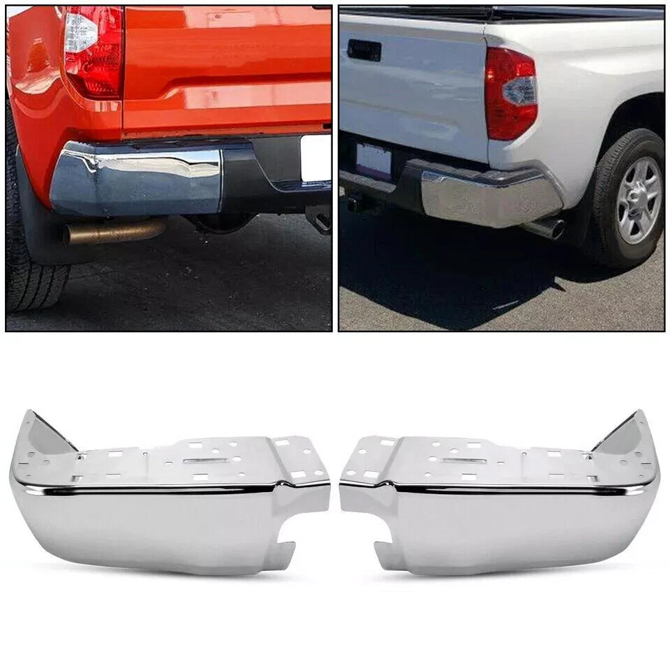 Set of 2 Rear Bumper End Caps for Toyota Tundra (2014–2021) Chrome