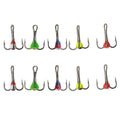 Set of 10 Stainless Steel Ice Fishing Hooks for Cold Water Fishing