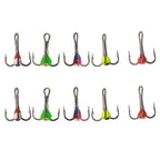 Set of 10 Stainless Steel Ice Fishing Hooks for Cold Water Fishing