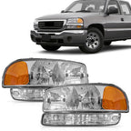Set of 2 Halogen Headlights for GMC (1999–2007) and Yukon (2000–2006)