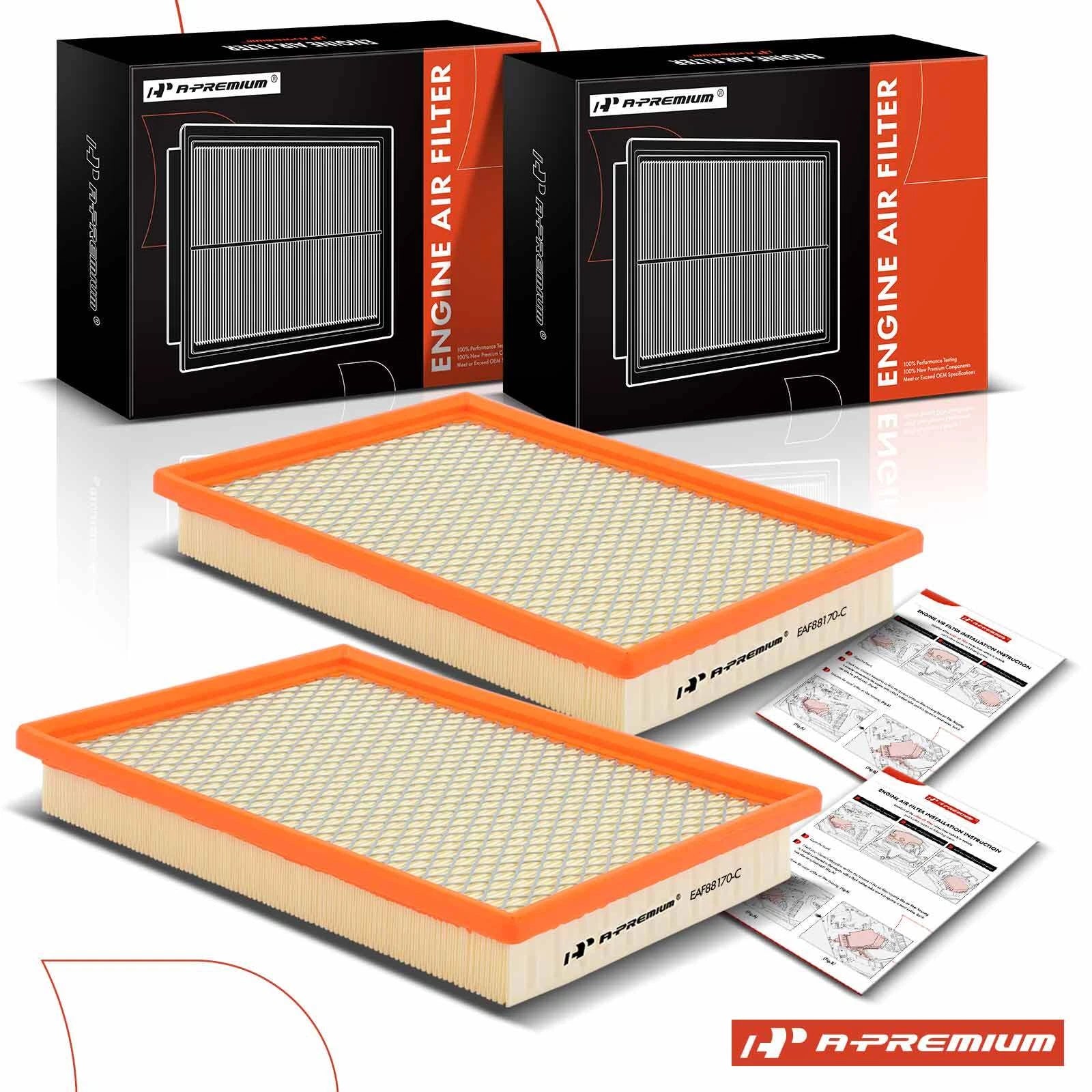 2X Engine Air Filter for Jeep Grand Cherokee (2005–2010) Liberty (2002–2007)