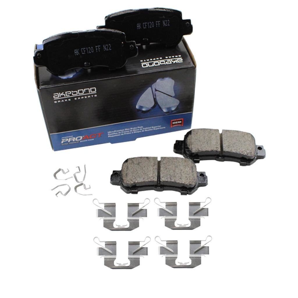 Set of 4 Akebono ProACT Ultra Premium Ceramic Rear Disc Brake Pads for Mazda CX-3, CX-5 (2016–2021)