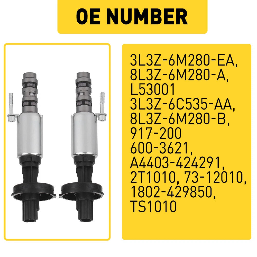 2X VCT VVT Camshaft Solenoid for Ford Lincoln 4.6L 5.4L (2004–2010)
