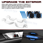 Chrome Matte Blue Door Handle Bowl Trim for Honda Accord (2018-2022)