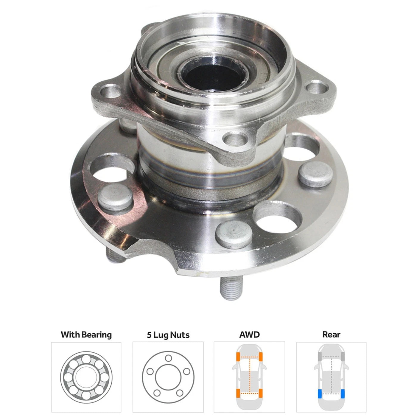 Set of 2 Wheel Hubs for Toyota Sienna (2004–2010) AWD