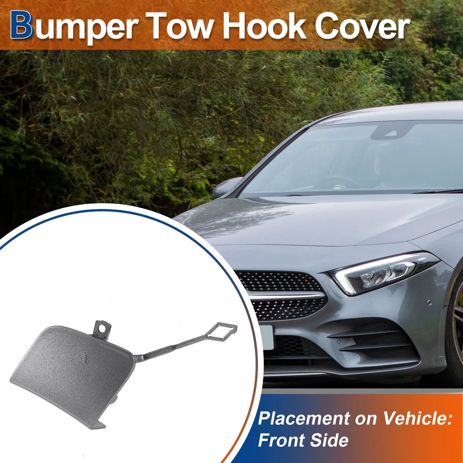 Tow Hook Cover for Mercedes-Benz A Class (2013–2018) No.A1778856500 Gray