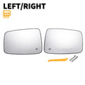 Pair White Heated Mirror Glass for Dodge Ram 1500 