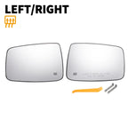 Pair White Heated Mirror Glass for Dodge Ram 1500 