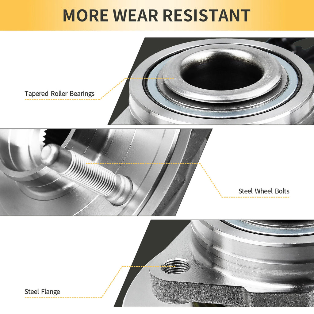 Front Wheel Bearing & Hub for GMC Sierra, Chevy Silverado, Escalade, Tahoe (4WD)