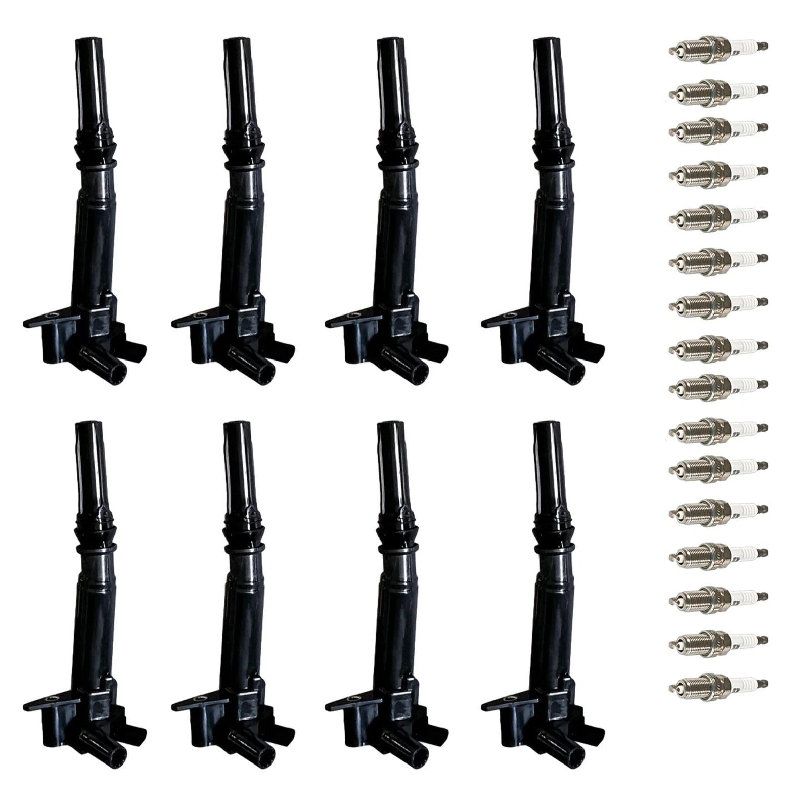 Set of 8 Ignition Coils & 16 Spark Plugs for Ford F-250 F-350 (2018–2022)
