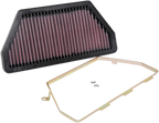 K&N High-Flow Air Filter for Honda HA-1017 (OE Replacement)