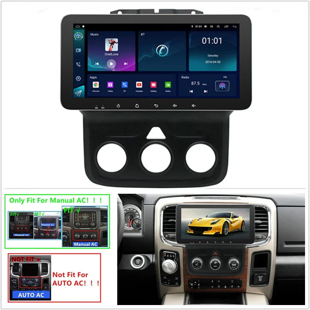 10.33" Android 13 Stereo GPS for RAM 1500 2500 3500 4500 5500 (2013-2018)