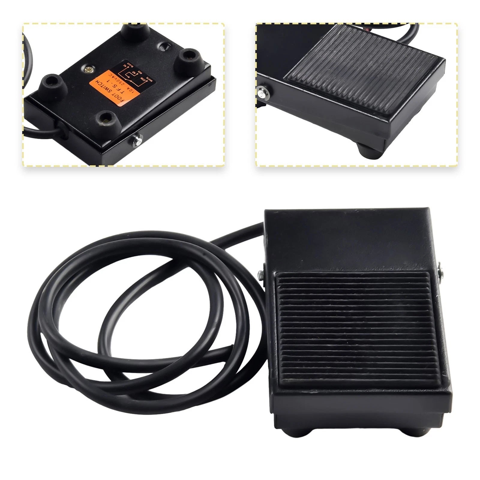 Foot Pedal Switch with 1m Wire 10A SPDT for Automotive Applications