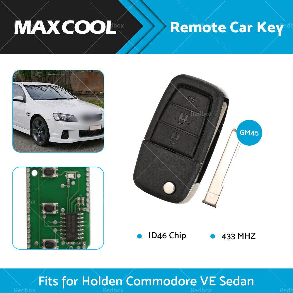 Flip Key Remote 433MHz ID46 GM45 for Holden VE Commodore HSV Omega (2006–2013)