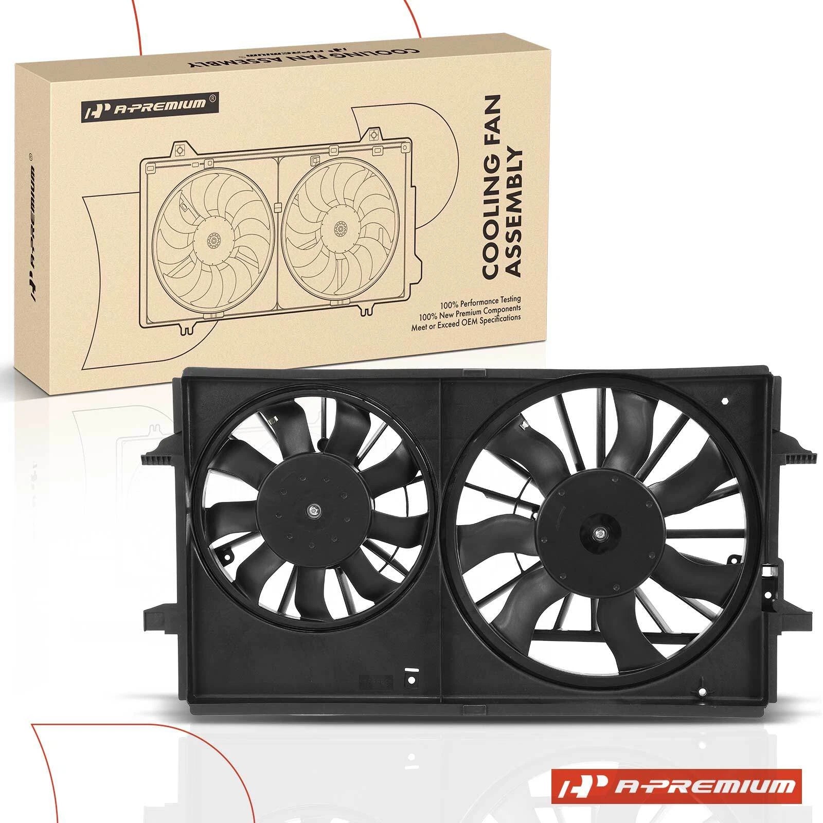 Dual Cooling Fan Assembly for Chevy Malibu Pontiac G6 (2004–2012)