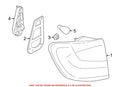 Genuine OEM Driver Left Outer Tail Light Socket for BMW X1 (2013–2015)