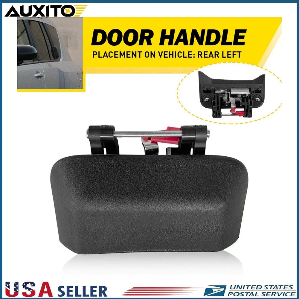 Left Driver Side Rear Outer Handle for Jeep Compass (2006–2017) Black