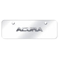 Chrome Name on Chrome Mini License Plate - Officially Licensed for Acura
