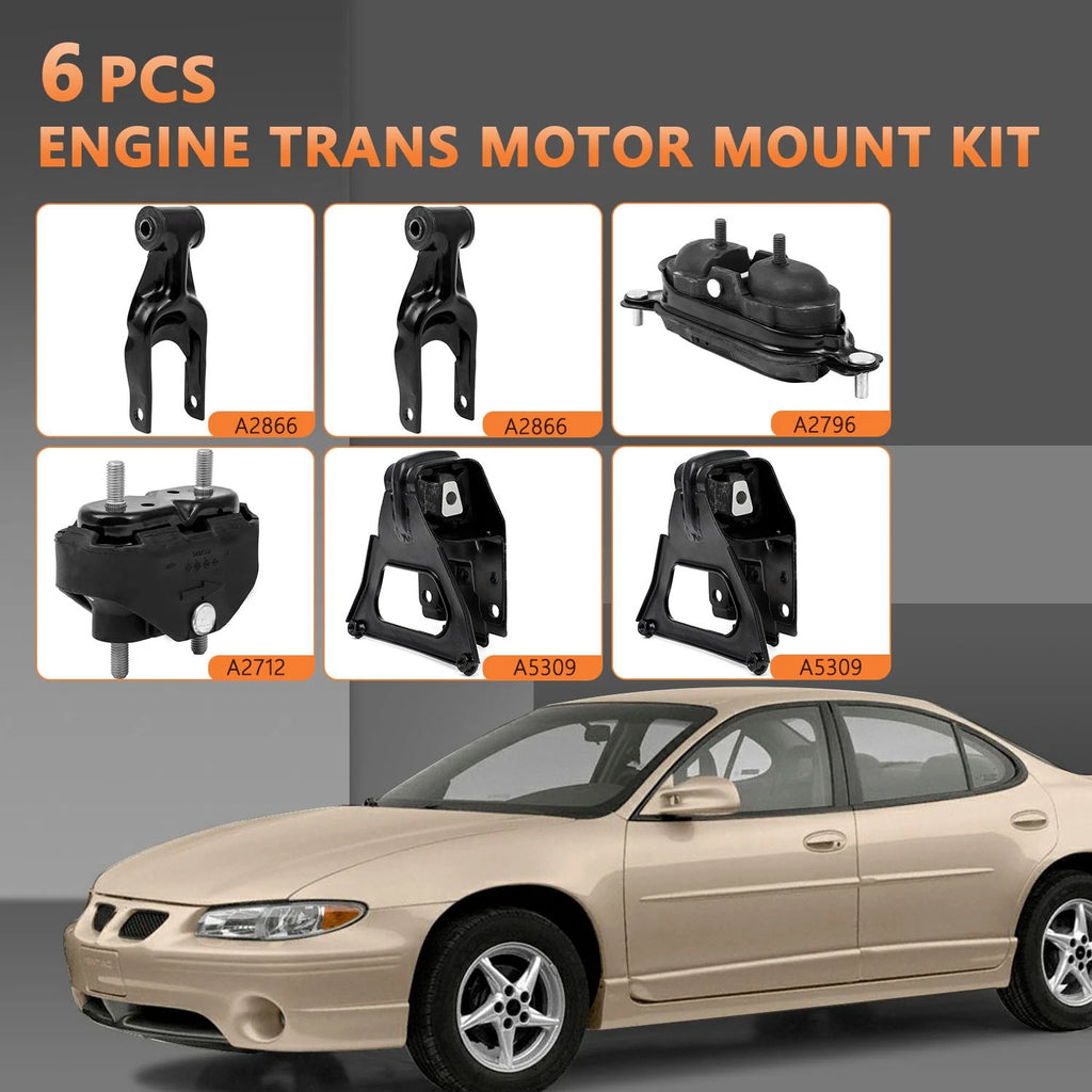 Set of 6 Engine Motor Mounts for Chevrolet Impala (2000–2005)