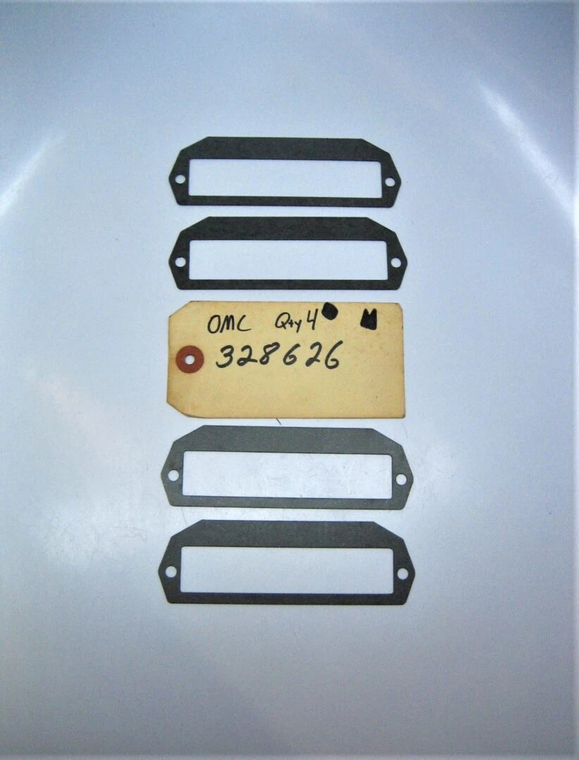 Set of 4 Leaf Plate Gaskets for Evinrude Johnson OMC 328626 (OEM)