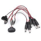 5 pcs 9V DC T Type Battery Power Cable Barrel Jack Connector