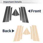 Set of 8 Door Pillar Window Trim for Mazda CX-7 (2007–2012) Carbon Fiber