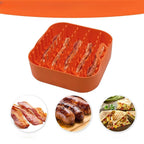 Silicone Food Rack for Air Fryer Oven Microwave Cooking Tool (20x20x6.5cm)