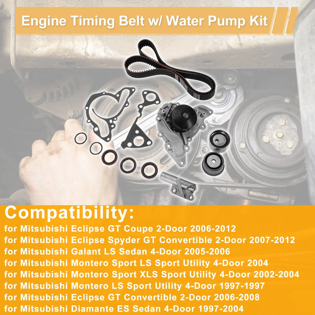 Timing Belt Water Pump Kit for Mitsubishi Eclipse GT Coupe (No.WP1481510/4485827)