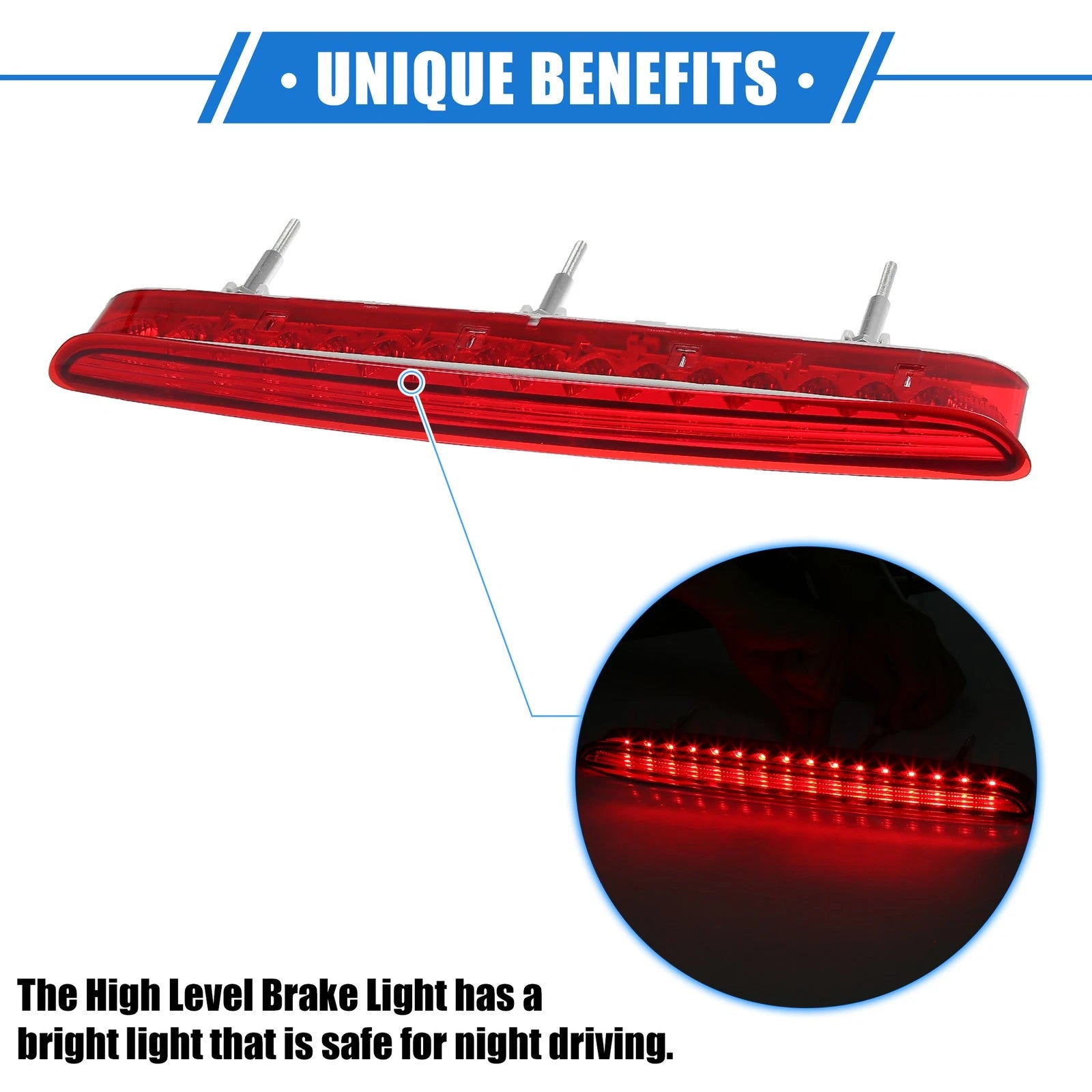 Rear Third Stop Brake Light Red 63257162309 for BMW 328i (2007–2011)