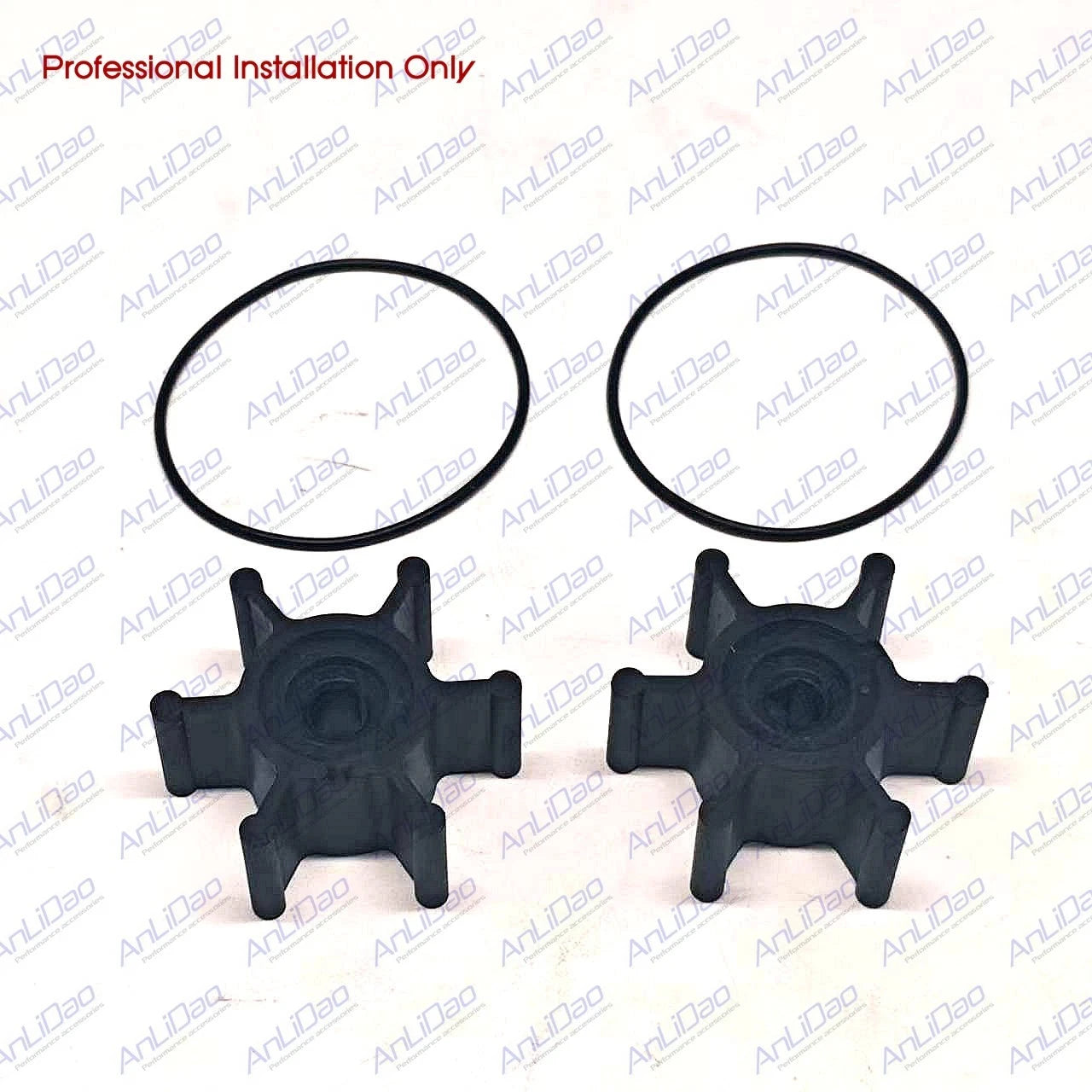 2X Nitrile Flexible Impeller Kit for Jabsco Water Pump (09-824P, 6303-0003)