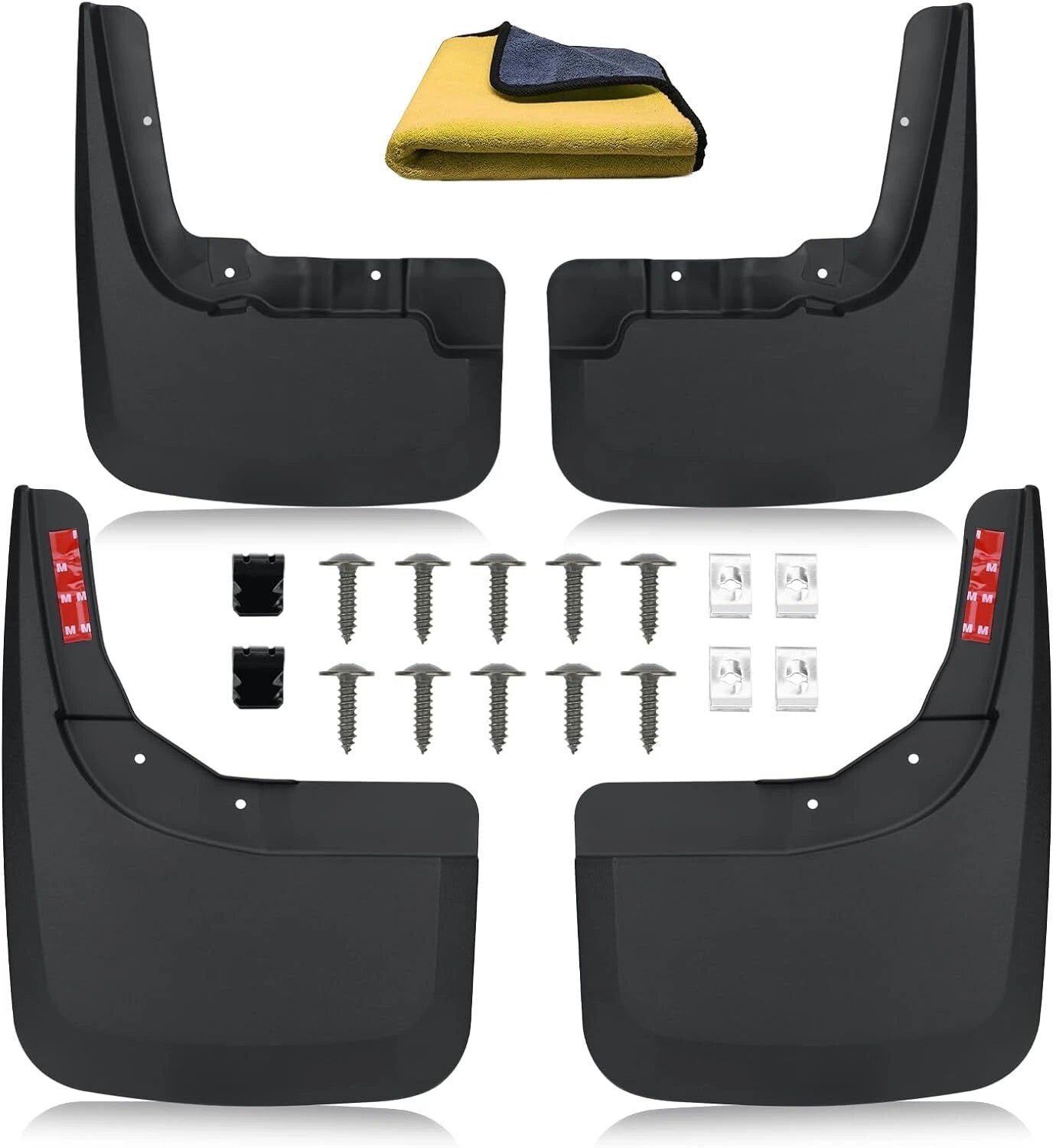 Set of 4 Mud Flaps Splash Guards for Chevrolet Silverado 1500 (2019–2023)