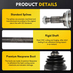 CV Axle Shaft Assembly for Ford Edge (2007–2014) Front Passenger Side