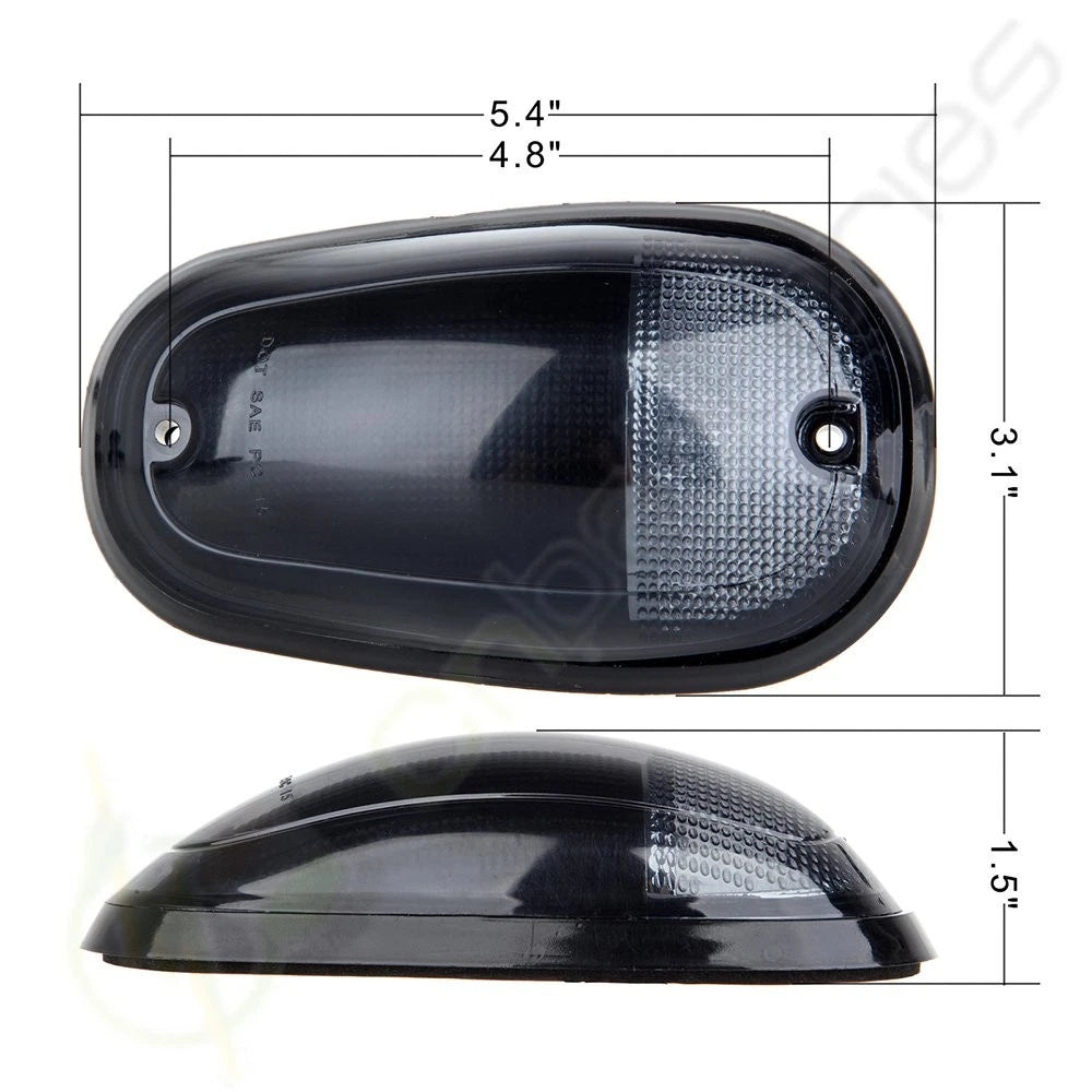 5X 264146BK Smoke/Amber Roof Running Light + Wiring Pack for Dodge Ram 2500 4500 (2003–2023)