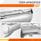 Rear Bumper End Cap for Ford Ranger (2019–2023) Chrome, w/o Parking Sensor Holes