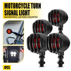 4X Red Motorcycle Turn Signal Blinker Light for Honda Yamaha Kawasaki