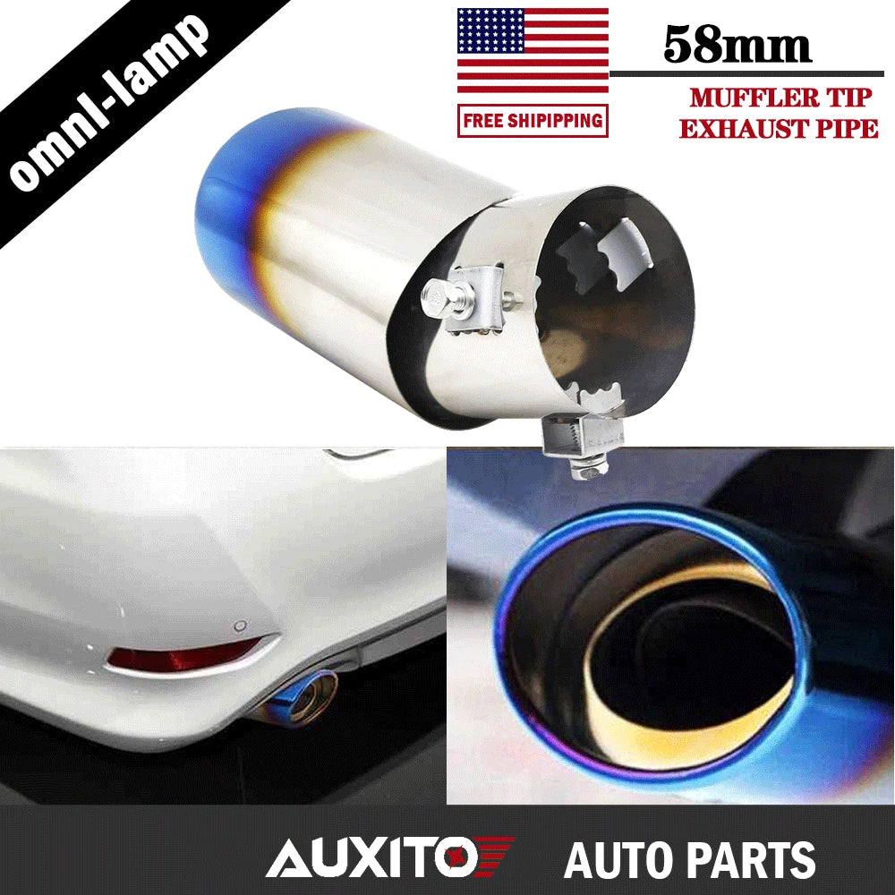 Chrome Exhaust Muffler Tip for Universal Cars (2.3 Inch)