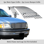 Stainless Chrome Billet Grille Insert Combo for Ford F-150 (1997-1998)