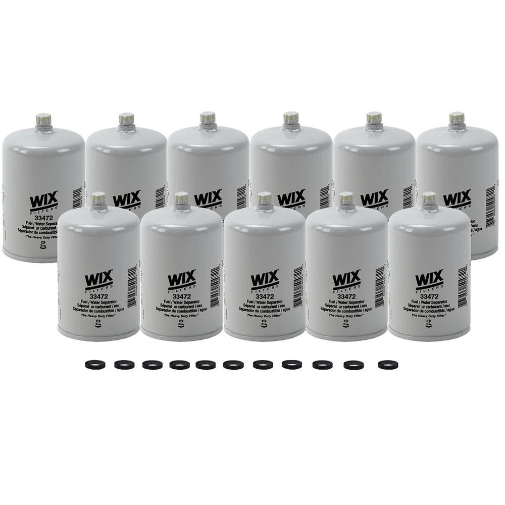 Set of 11 Wix 33472 Fuel Water Separator Filters for Heavy Duty Vehicles