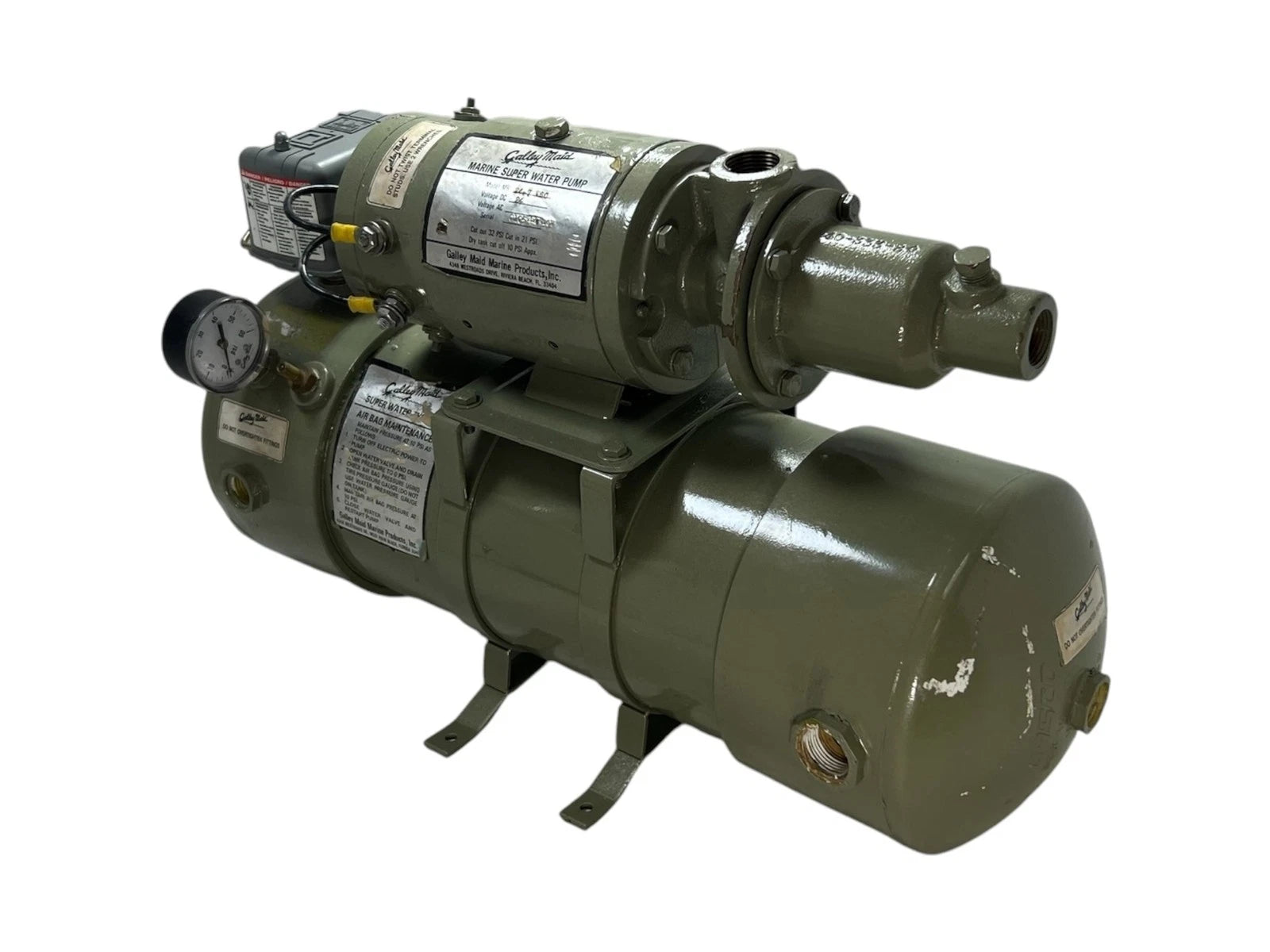 Galley Maid Water Pressure Pump w/ Accumulator Tank 7 GPM 24V MR Series