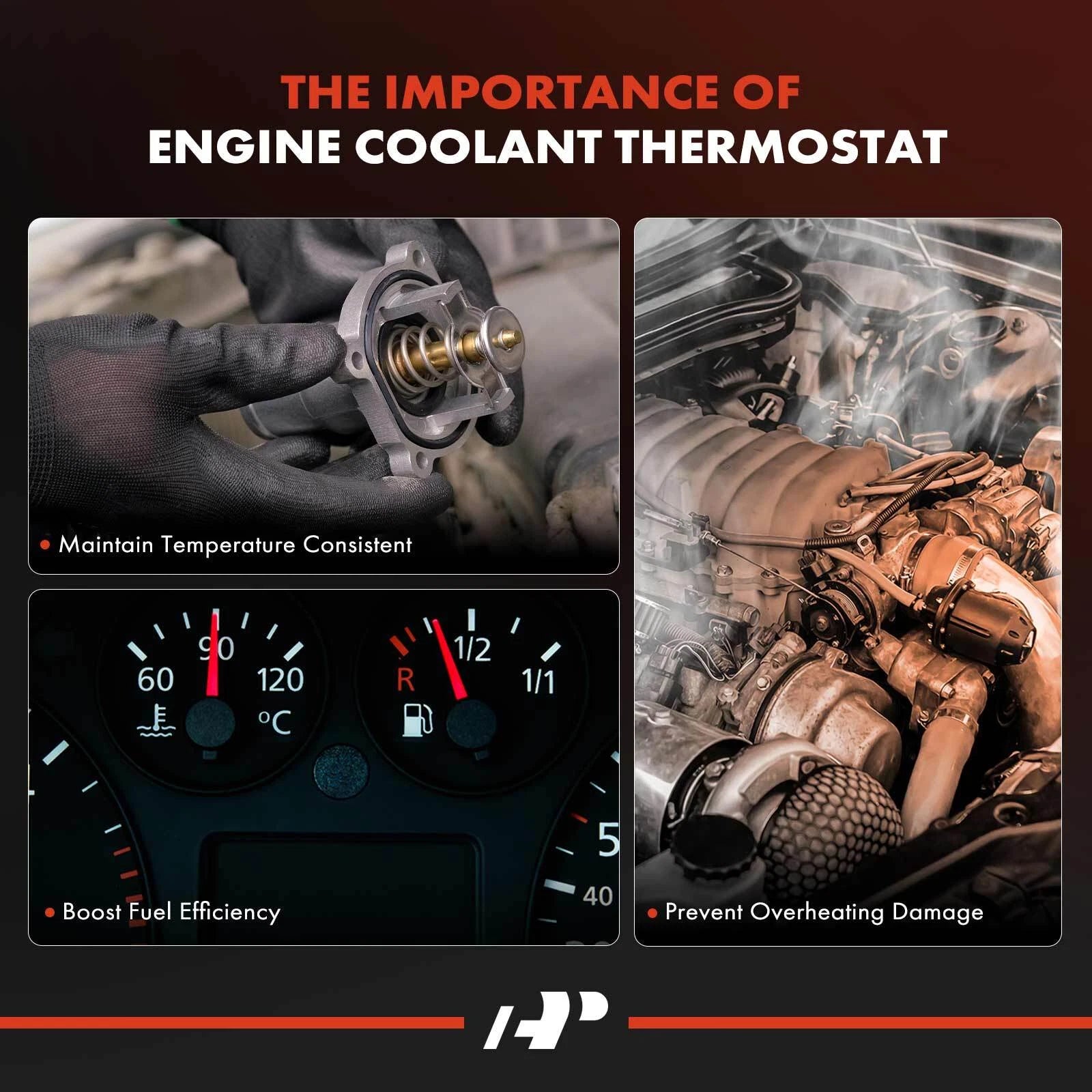 Engine Coolant Thermostat for Chevy Silverado Tahoe Camaro Colorado (2007–2023)