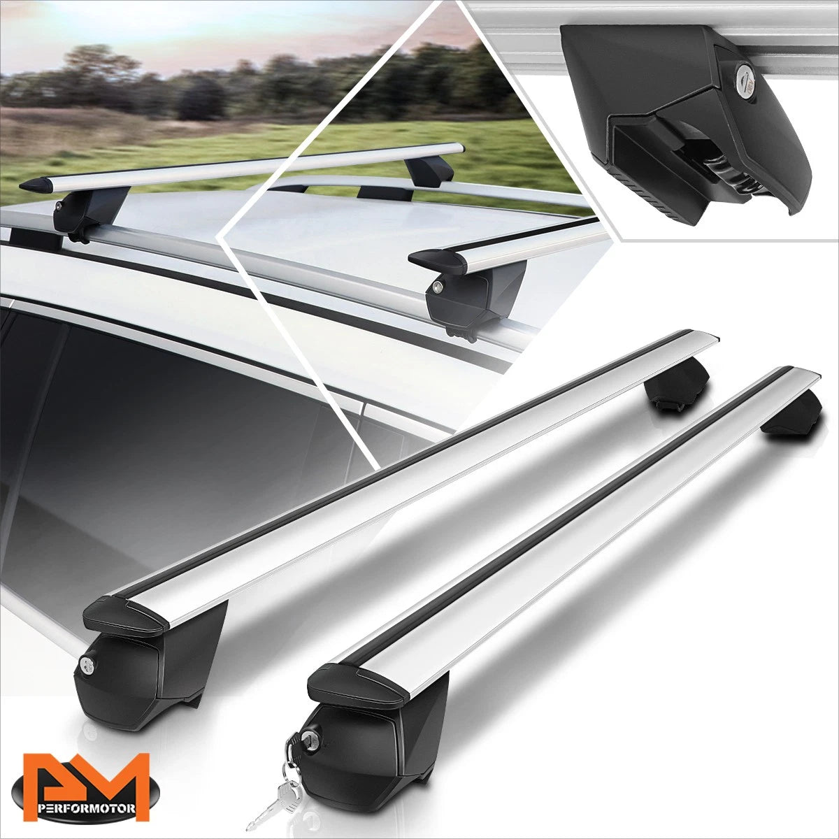 2X Aluminum Roof Rack Cross Bars for J2 (55")