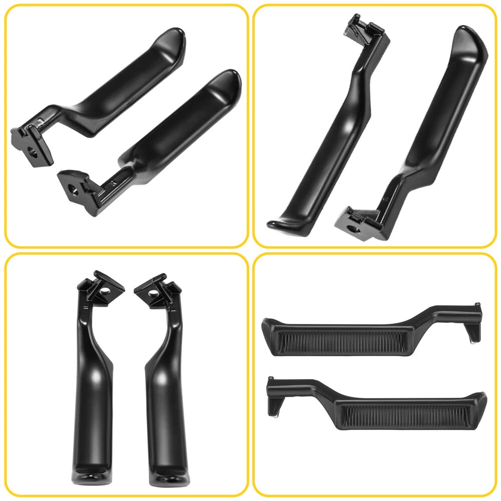 Black Metal Inside Door Handles Pair for Ford F150 F250 F350 (1987–1996)