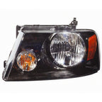 Replacement Driver Head Light Assembly w/o Chrome Trim w/Blacked-Out Background